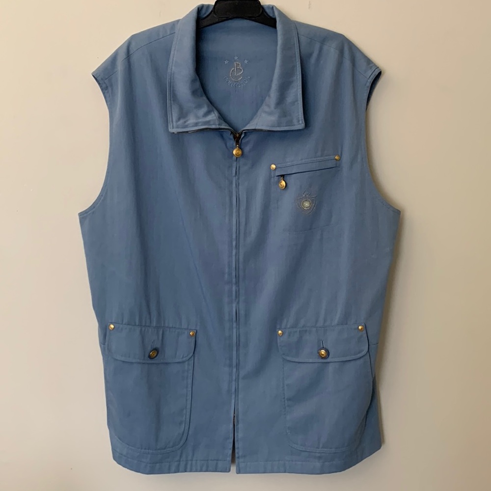 Vintage 70s/80s Basler 2 Piece Set Denim Vest and Skirt Combo Size Large